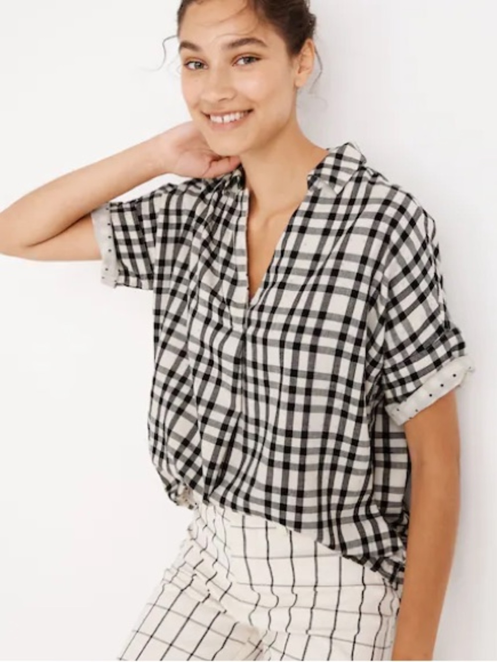 Madewell Courier Button-Back Shirt in Double-Faced Plaid